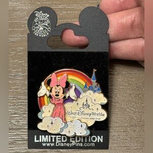 Disney WDW - Where Dreams Come True Rainbow Minnie Mouse Pin - LE1500 - 2008